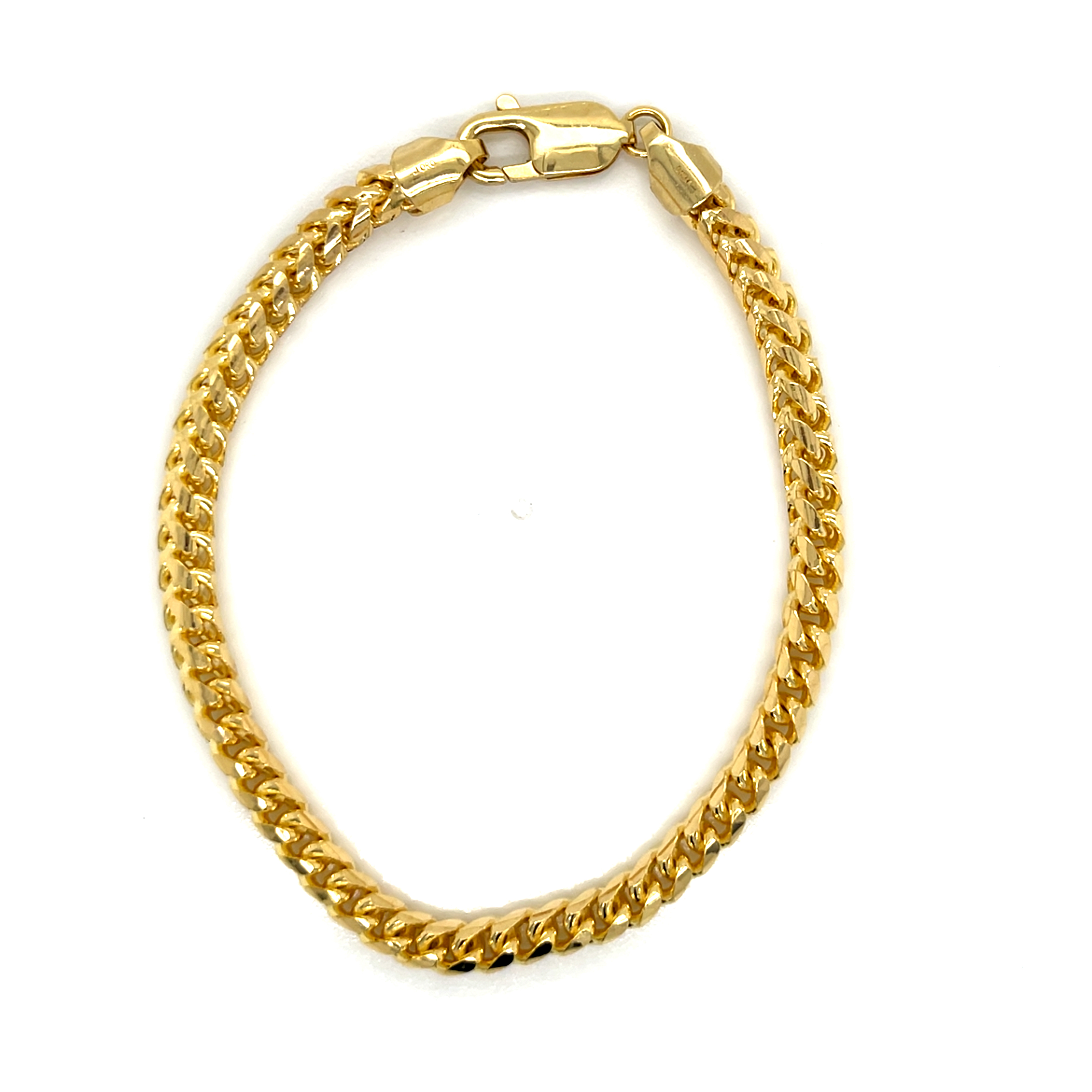 GENT'S 14KY GOLD SOLID 5MM FRANCO BRACELET 8"