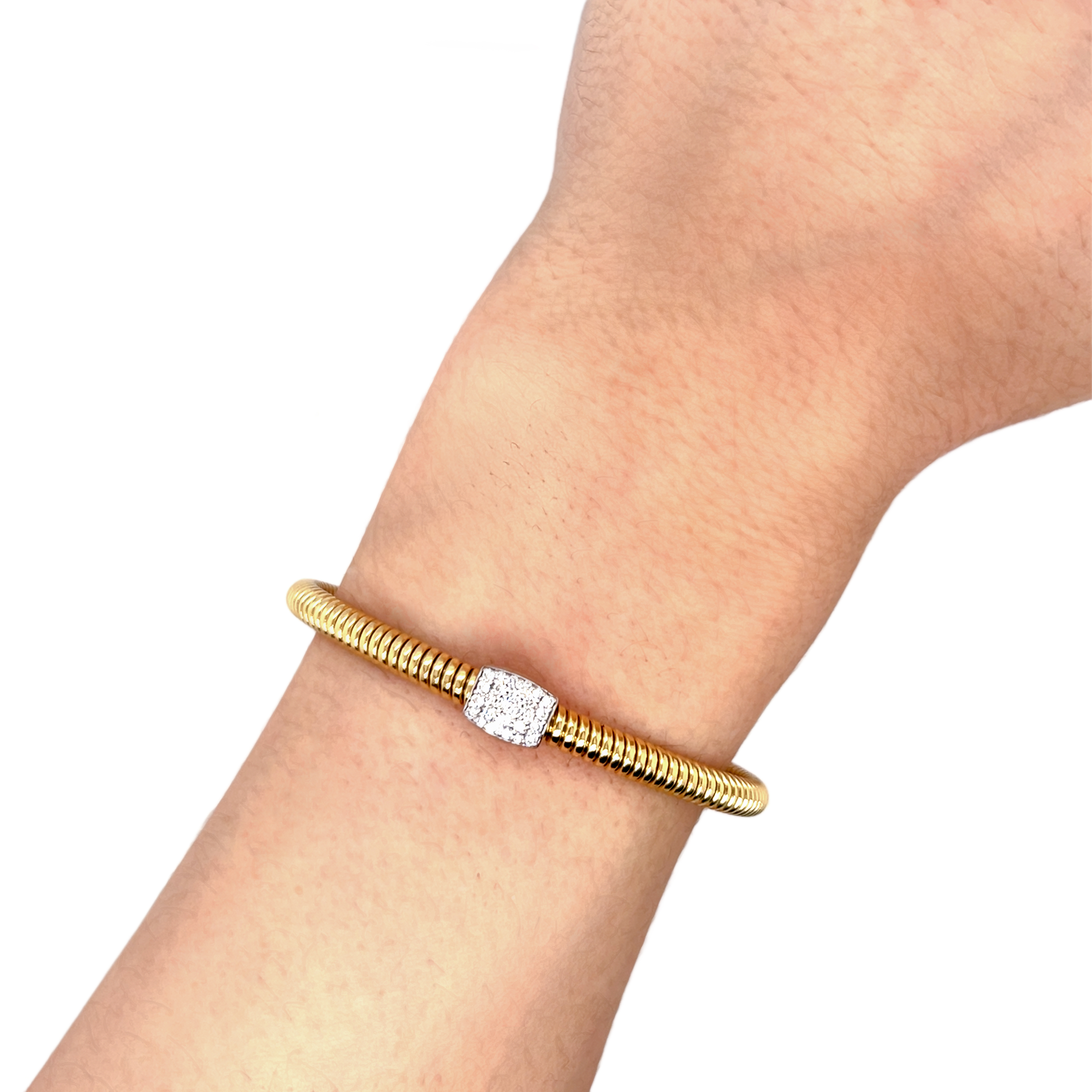 14KYG DIAMOND CUFF BRACELET .45CT